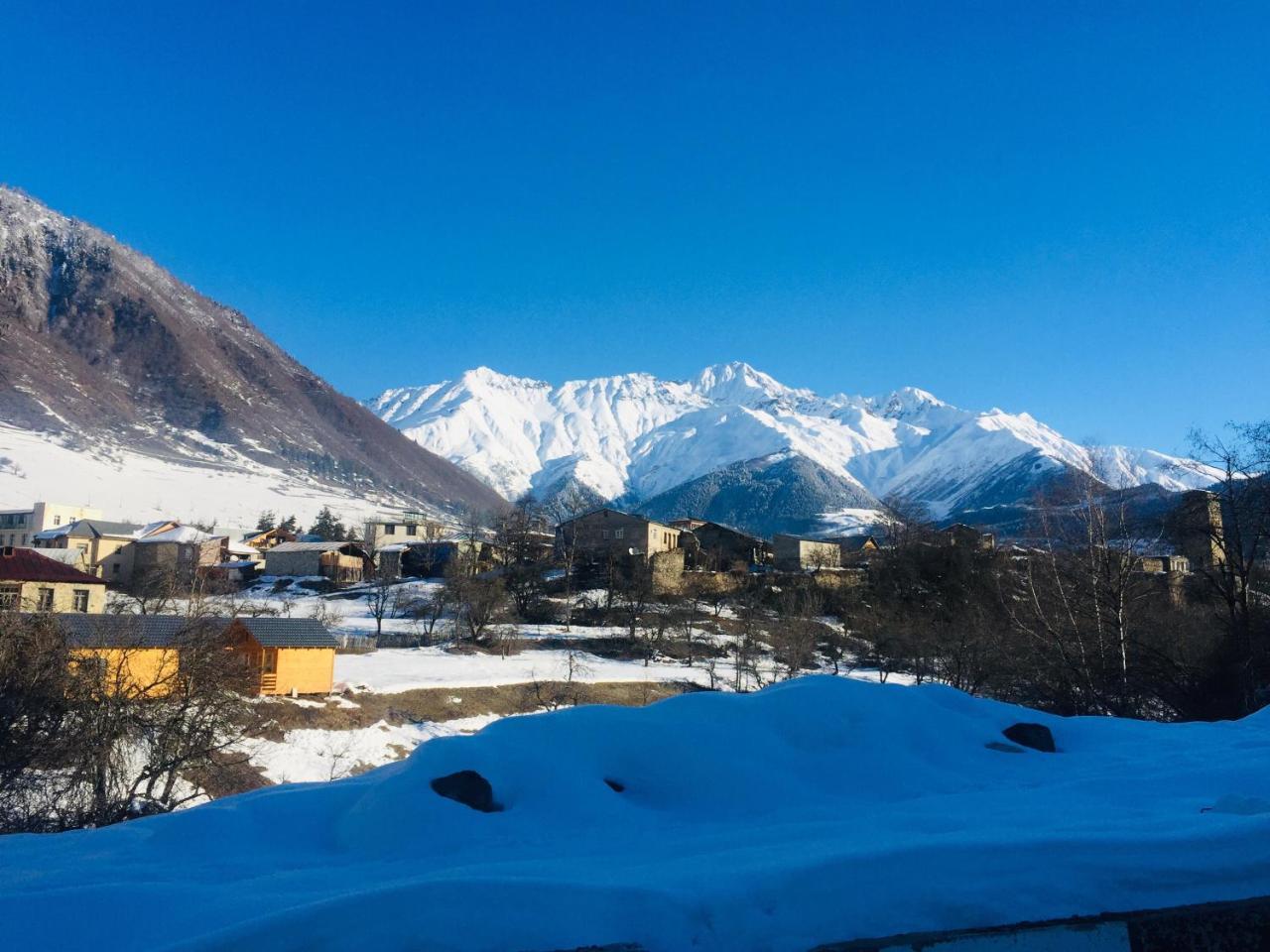 Guesthouse Alpenrose Mestia Bagian luar foto